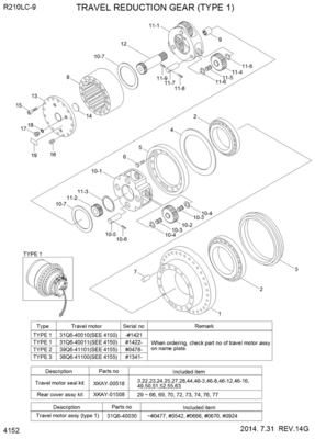 Hyunsang Excavator Spare Parts Coupling 39Q6-42170 For R210LC9 R260LC9S