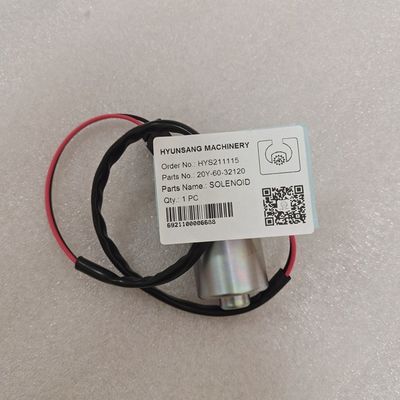 Solenoid 20Y-60-32120 20Y-60-32121 209-60-77250 Excavator Electrical Parts For  PC160 PC180