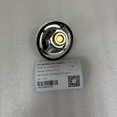 Hyunsang Excavator Parts THERMOSTAT ASSY 6754-61-6211 for 6D107 PC200 8 PC210 8 PC240 8 PC220